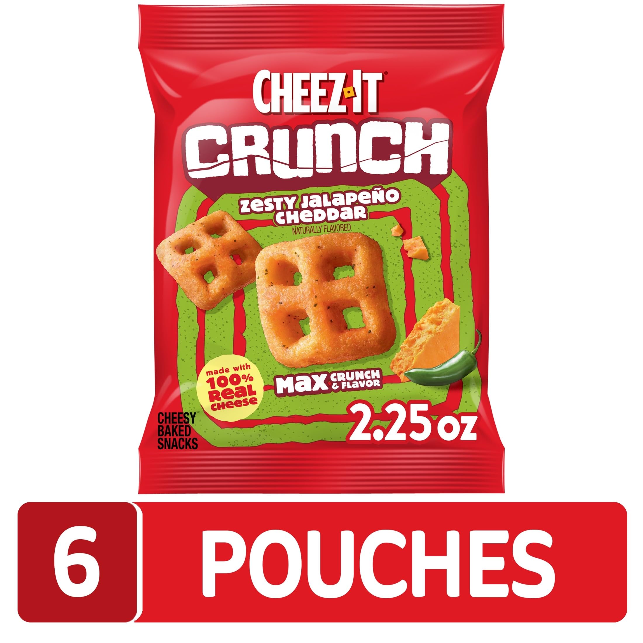 Amazon.com: Cheez-It Crunch Cheesy Baked Snacks, Lunch Snacks
